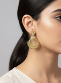 Citrine Cut Stone Drop Earrings for Women, 1.5-Inch Elegant Design