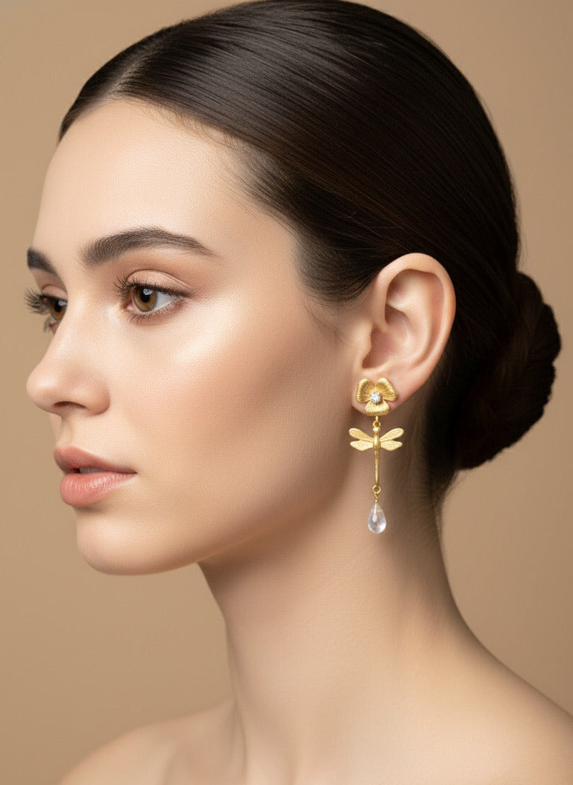 Aquamarine Drop Earrings for Women - Lightweight 2-Inch Elegant Gemstone Dangle Earrings